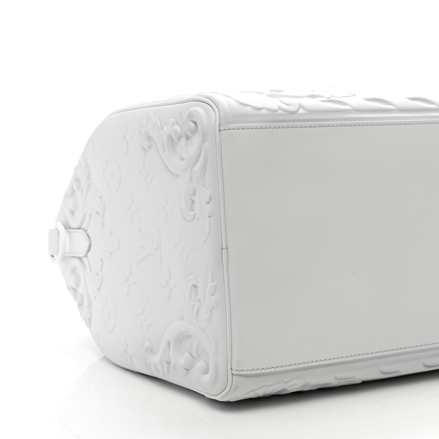 Louis Vuitton Calfskin LV Ornament Keepall 50 Bandouliere  Optic White 7 of 8