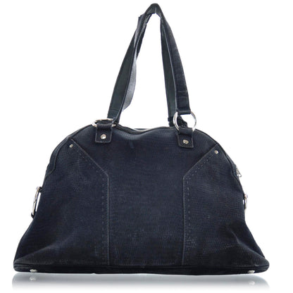 Saint Laurent Lizard Embossed Nubuck Large Muse Navy 1 of 10