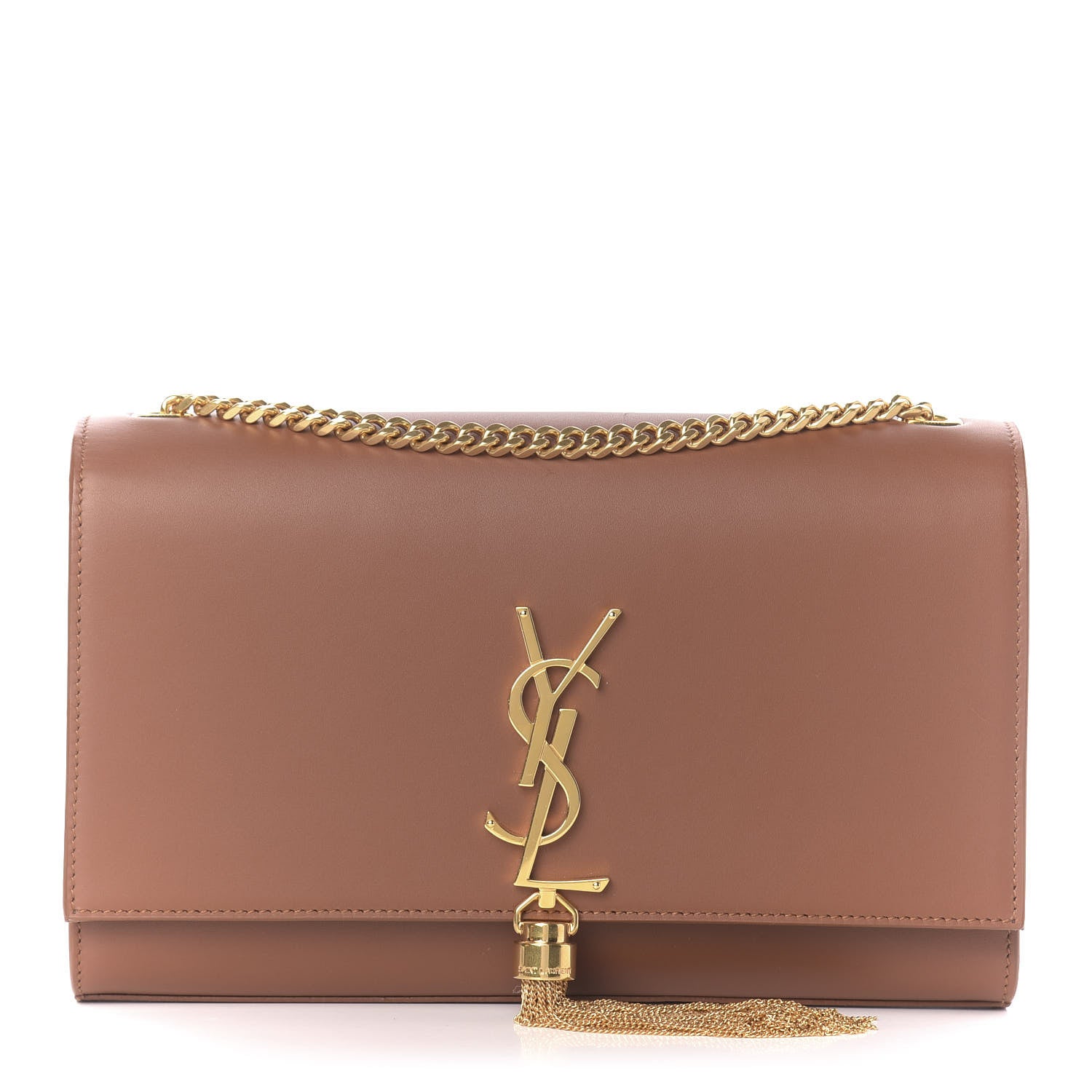 Saint Laurent Smooth Calfskin Medium Classic Monogram Kate Tassel Satchel Fauve 1 of 11
