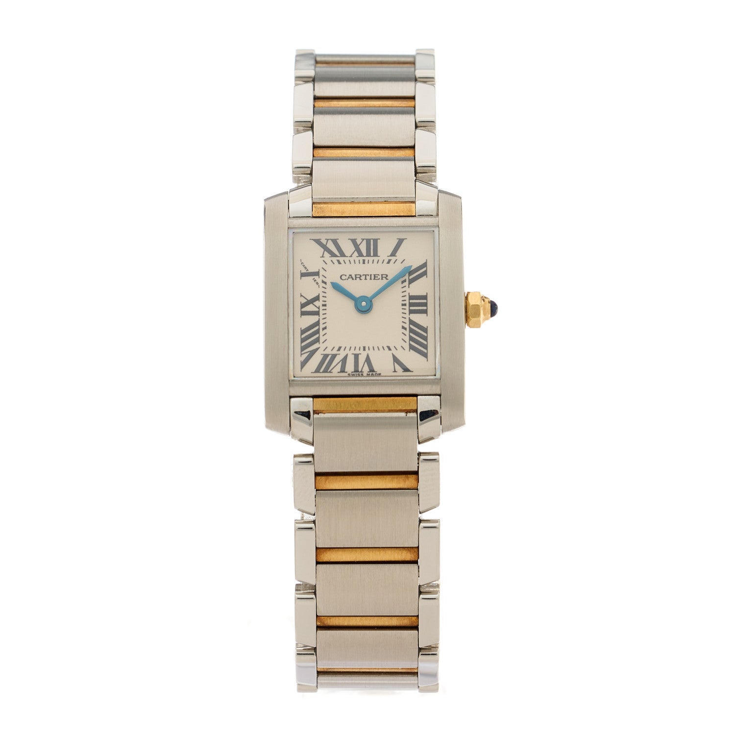 Cartier Stainless Steel 18K Yellow Gold 20mm Tank Francaise Quartz Watch 1 of 4