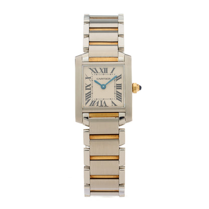 Cartier Stainless Steel 18K Yellow Gold 20mm Tank Francaise Quartz Watch 1 of 4