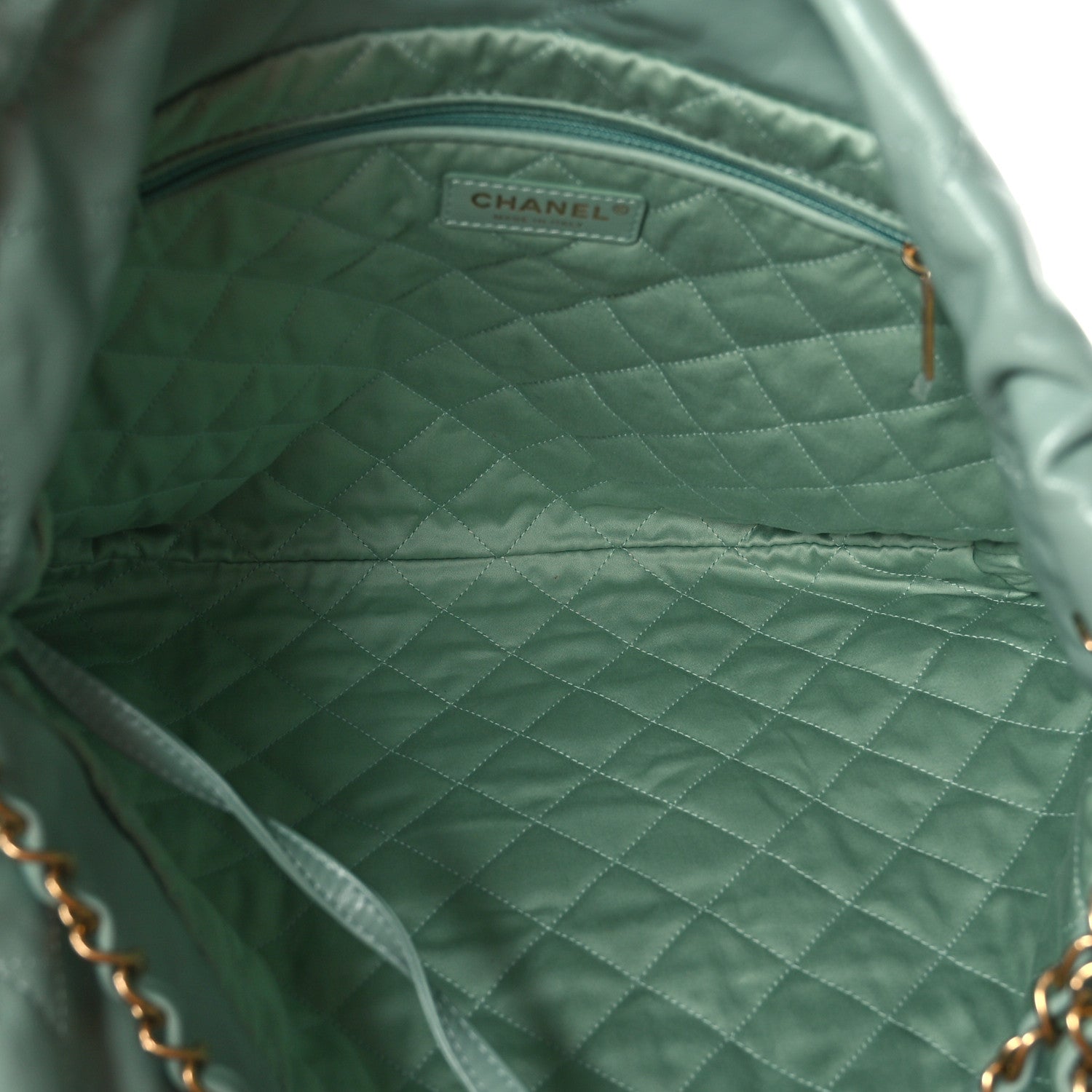 Chanel Shiny Calfskin Quilted Chanel 22 Light Green 6 of 11