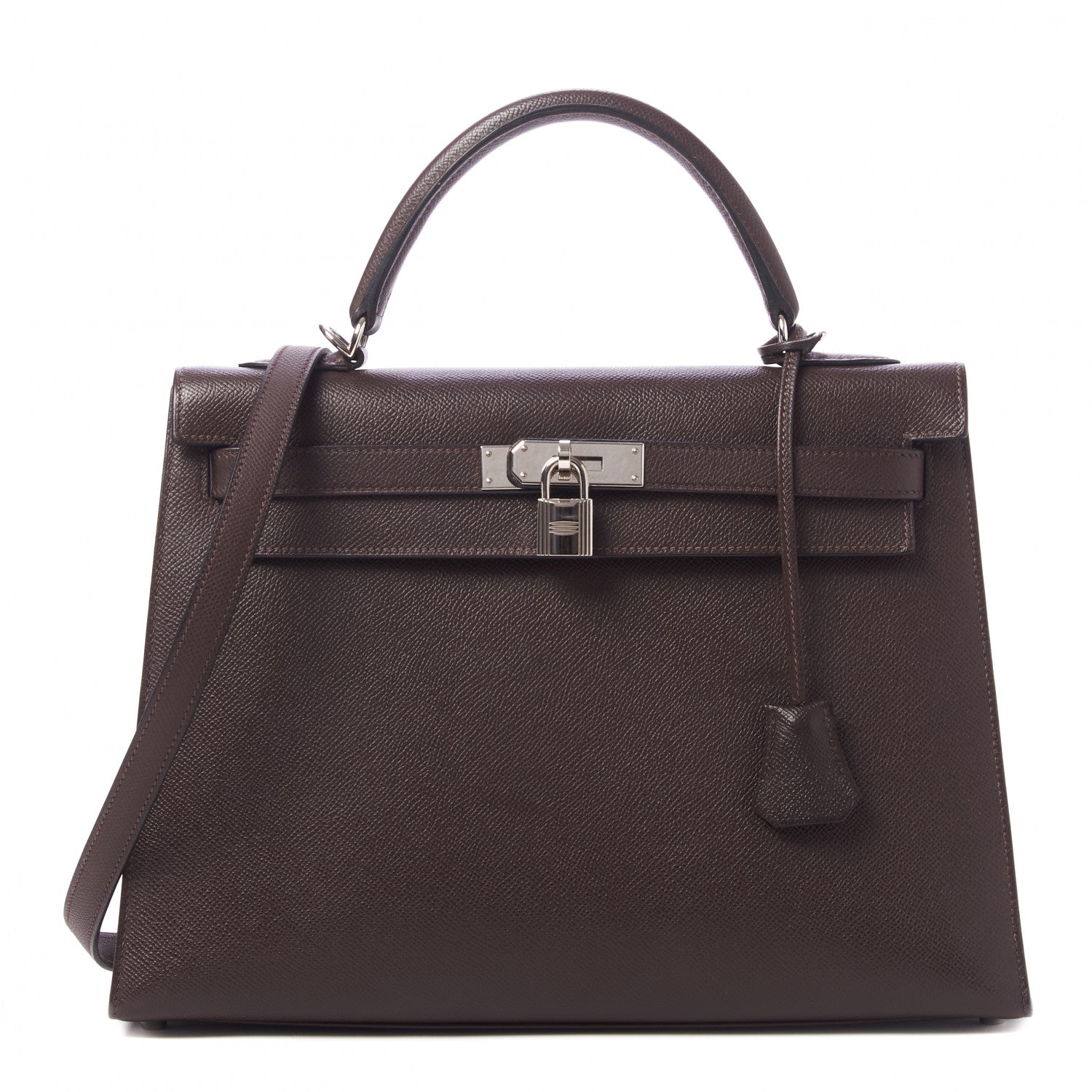 Hermes Epsom Kelly Sellier 32 Chocolate 1 of 33