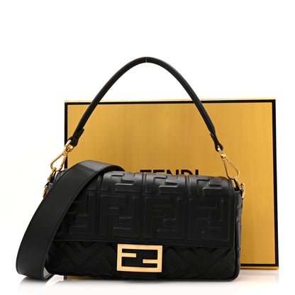 Fendi Nappa FF 1974 Embossed Baguette Black 11 of 11