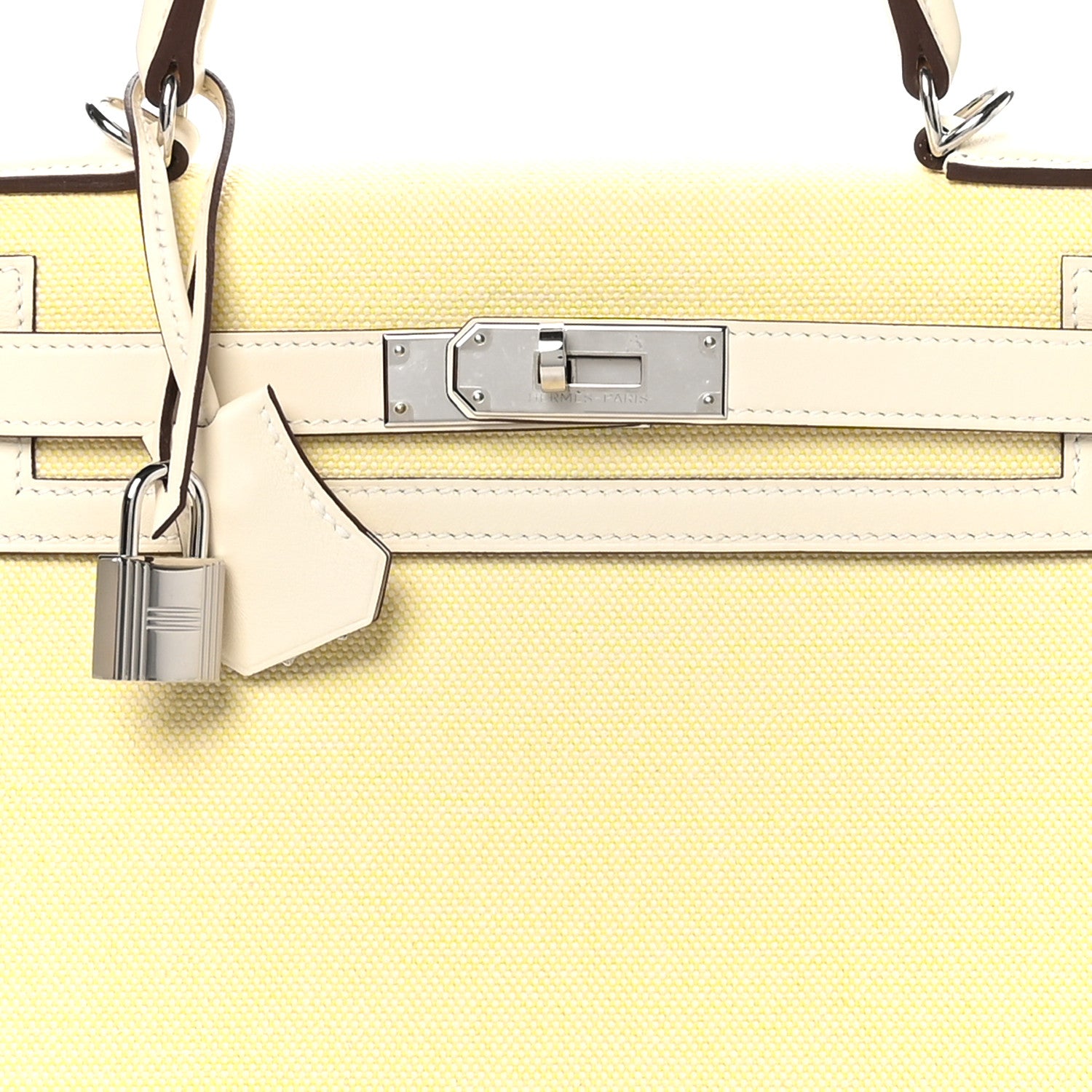 Hermes Toile H Swift Kelly Sellier 28 Nata Jaune Citron 8 of 10