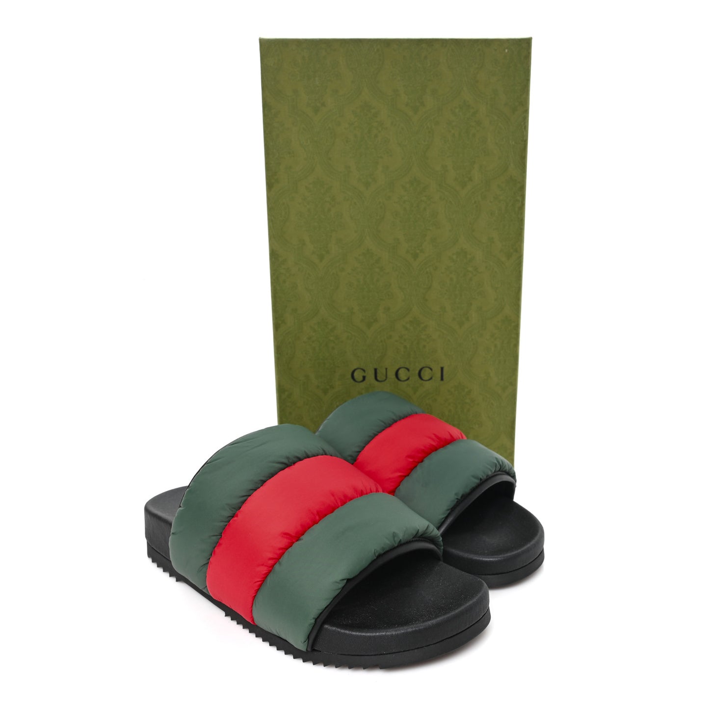 Nylon Web Womens Slide Sandals 39 Black Green Red