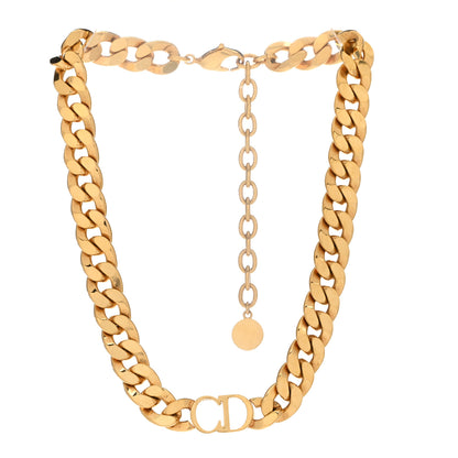 Christian Dior Metal CD Choker Necklace Gold 3 of 4