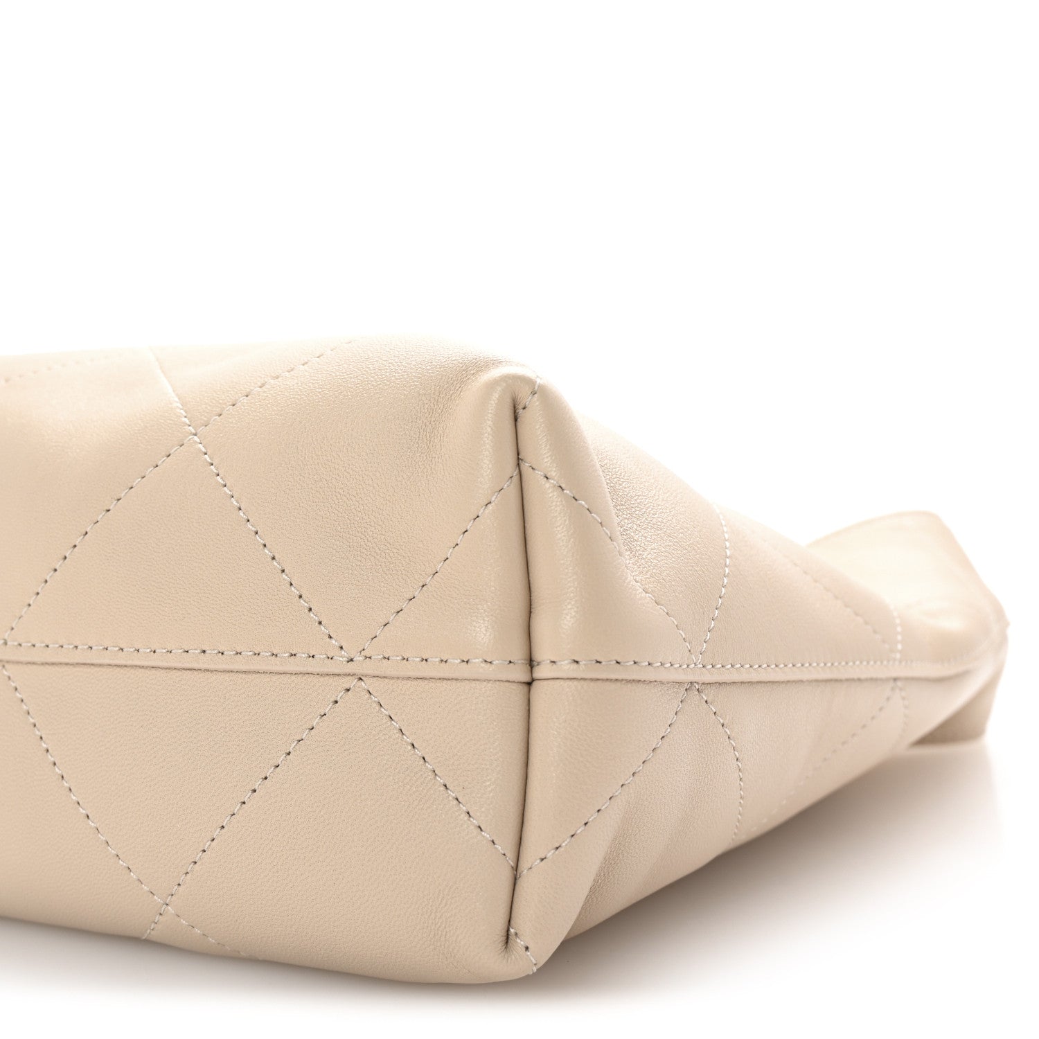 Chanel Shiny Lambskin Quilted Small Hobo Beige 10 of 11
