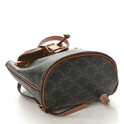 Celine Triomphe Canvas Calfskin Mini Folco Backpack Tan 4 of 9