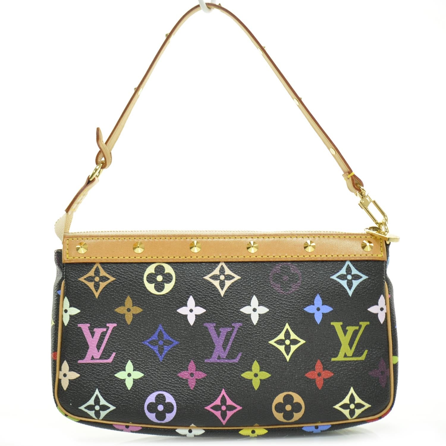 Louis Vuitton Monogram Multicolor Pochette Accessories Black 4 of 9