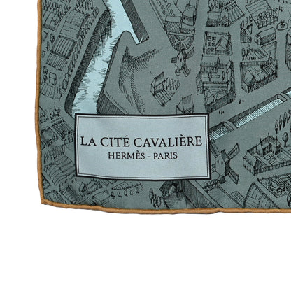 Hermes Silk La Cite Cavaliere Scarf 90 2 of 5