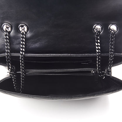 Saint Laurent Calfskin Y Quilted Monogram Medium Loulou Chain Satchel Black 5 of 10