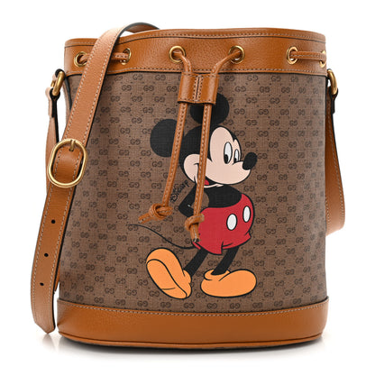 Gucci X DISNEY Mini Vintage GG Supreme Monogram Bucket Bag Beige Vintage Sun Oil 1 of 8