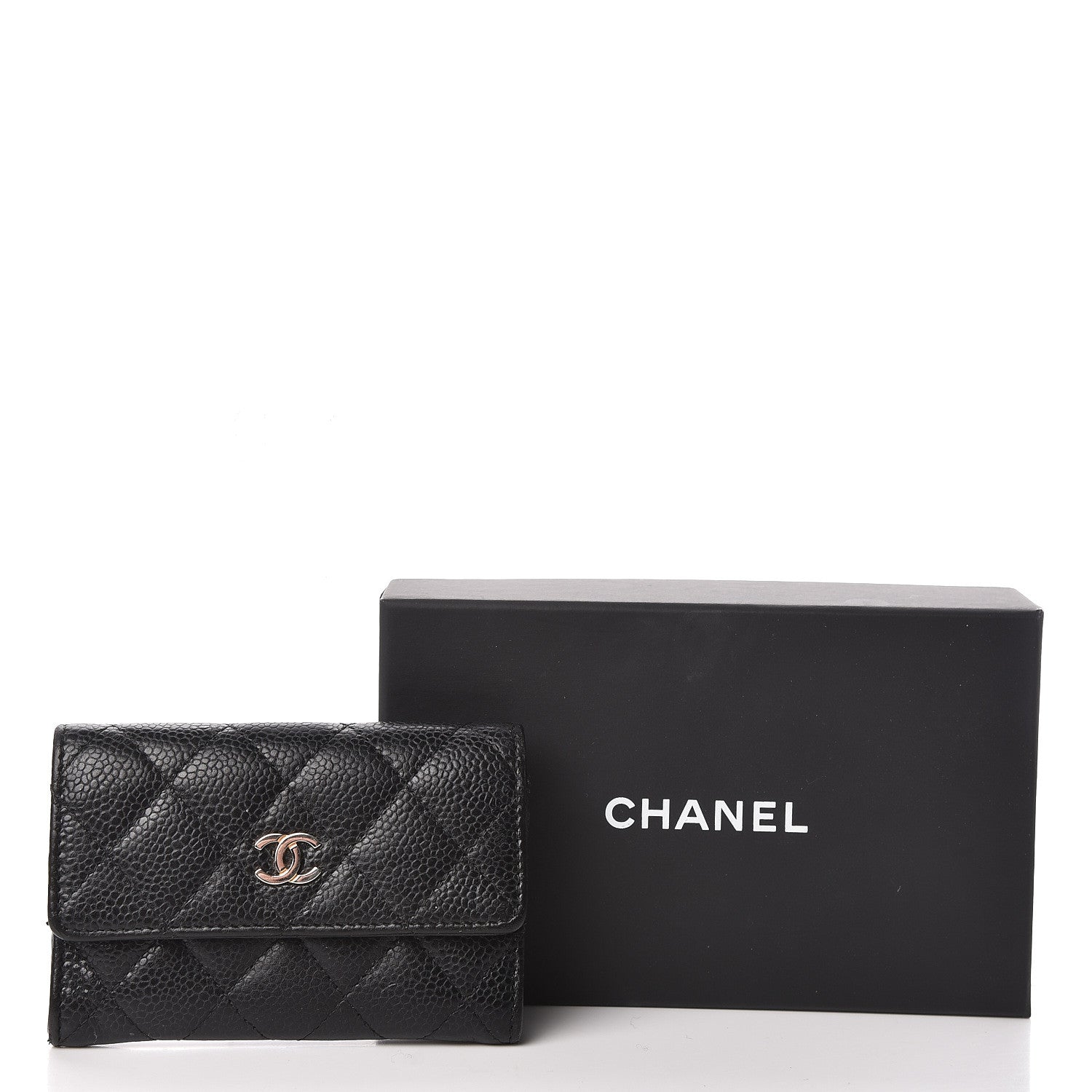 Chanel Caviar Quilted Flap Card Holder Black 10 of 10