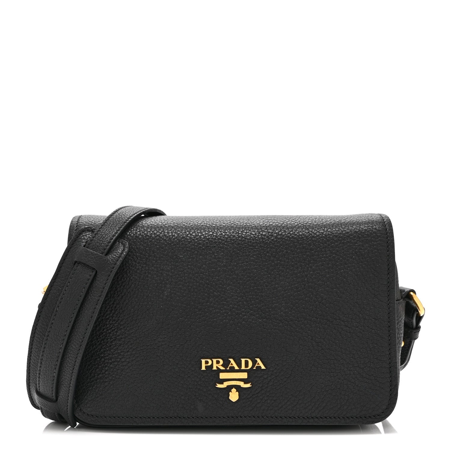 Prada Vitello Phenix Crossbody Bag Black 1 of 10