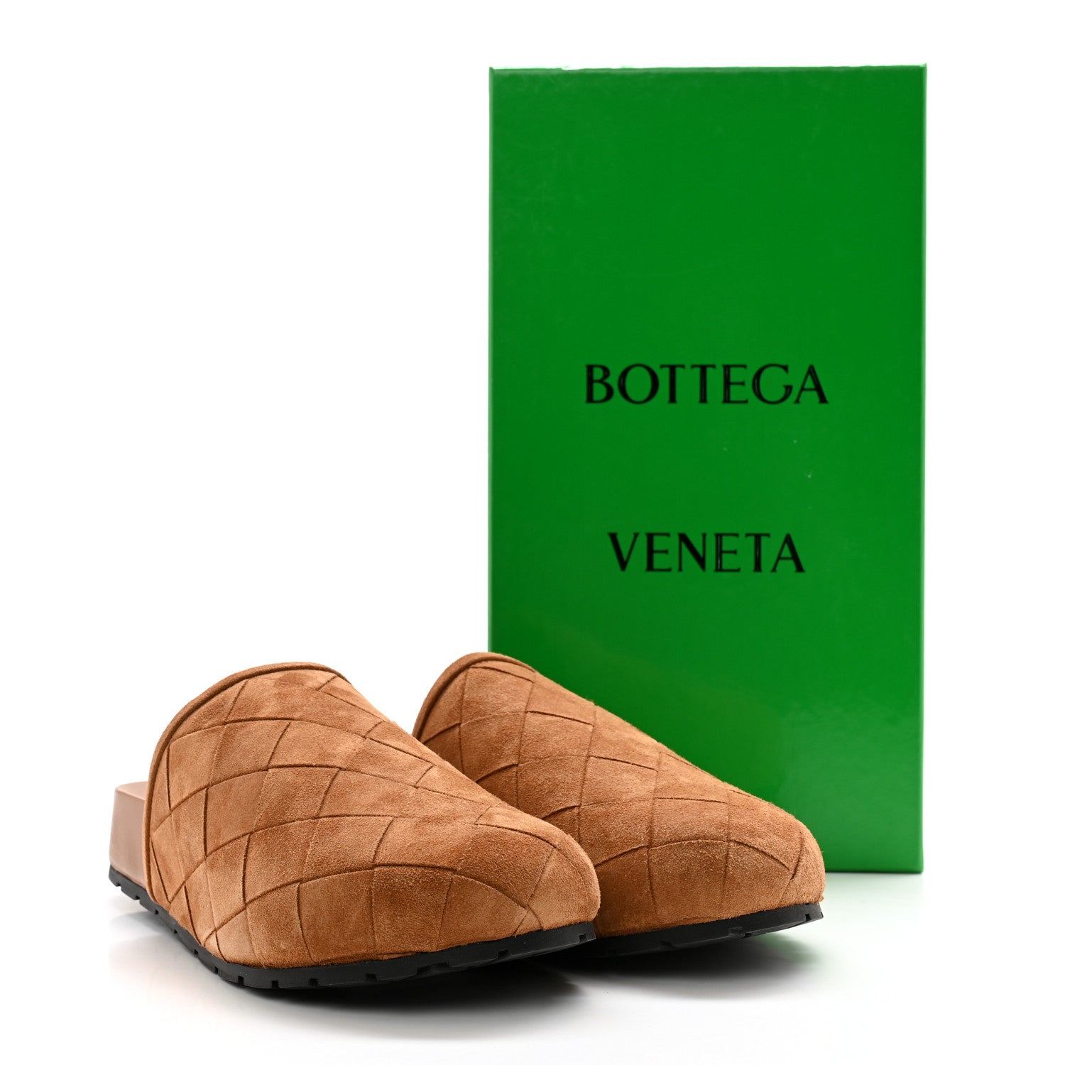 Bottega Veneta Suede Intrecciato Reggie Mules 41 Caramel 9 of 9