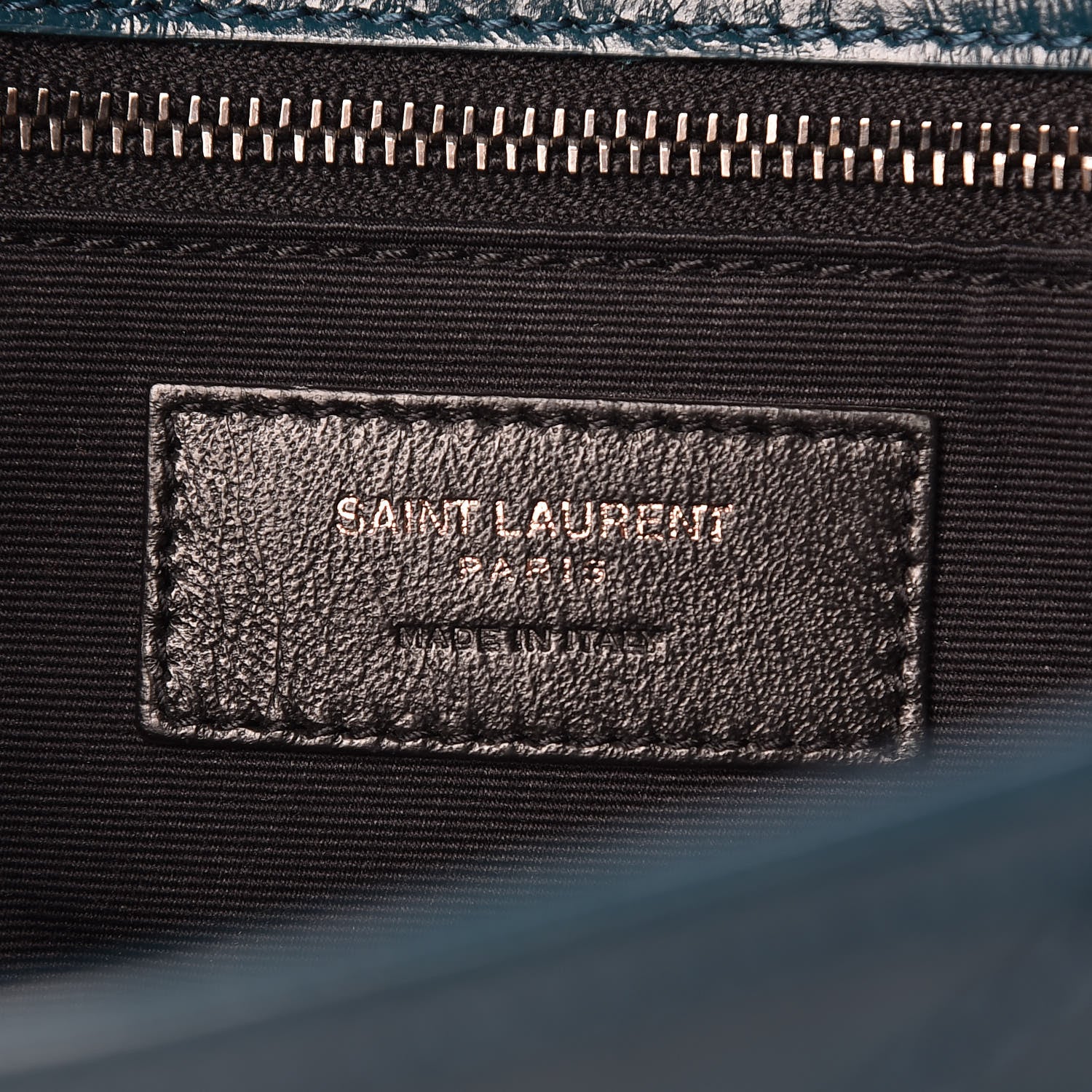 Saint Laurent Crinkled Calfskin Matelasse Monogram Medium Niki Chain Satchel Peacock Green 6 of 13