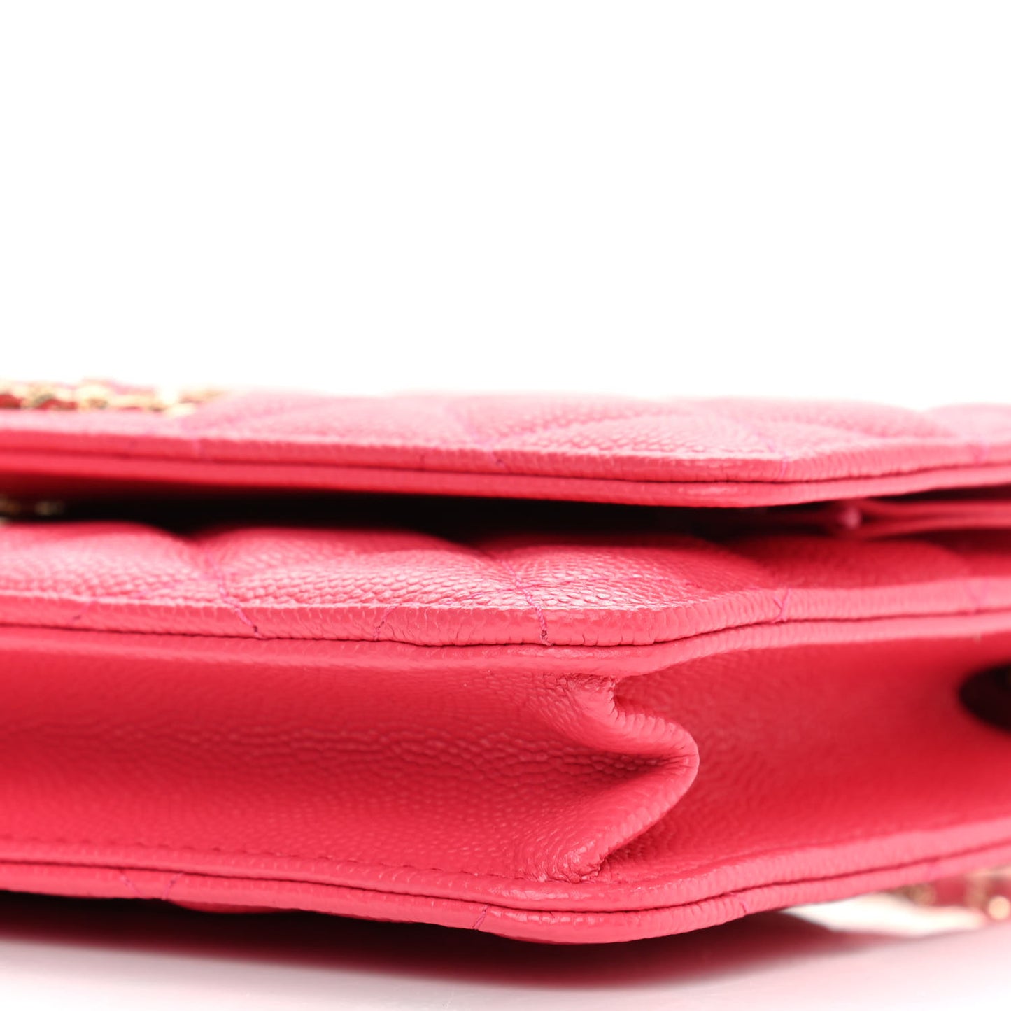 Caviar Quilted French New Wave Chain CC Wallet On Chain WOC Pink