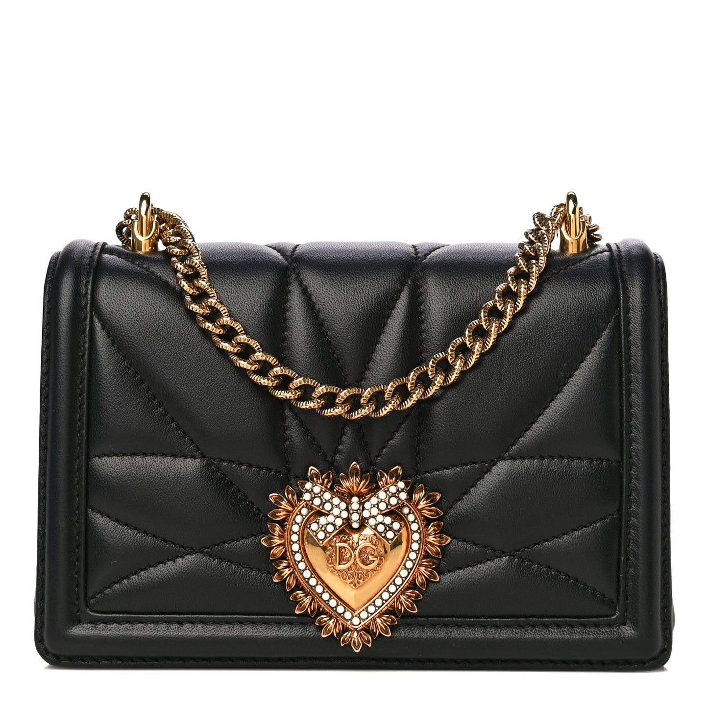 Calfskin Mini Devotion Crossbody Bag Black