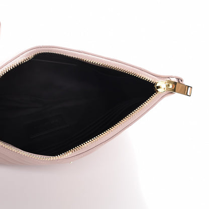 Saint Laurent Calfskin Matelasse Chevron Monogram A5 Wristlet Rose Antic 5 of 8