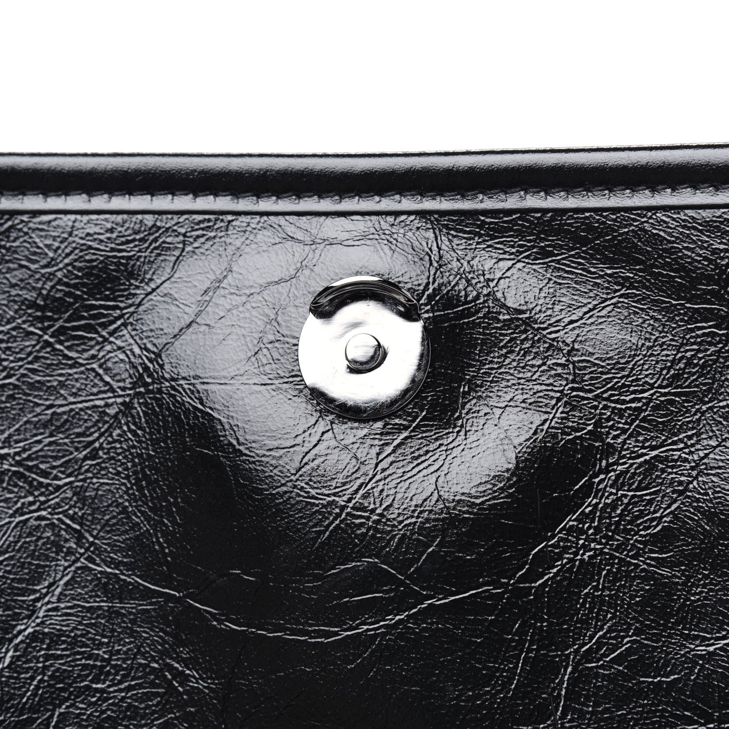 Saint Laurent Crinkled Calfskin Matelasse Monogram Medium Niki Chain Satchel Black 8 of 14