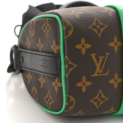 Louis Vuitton Monogram Macassar Keepall Bandouliere 25 Minty Green 7 of 8