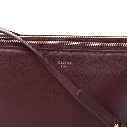 Celine Smooth Lambskin Small Trio Crossbody Bag Burgundy 11 of 11