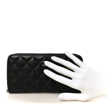 Chanel Caviar Quilted Large Gusset Zip Around Wallet Black 2 of 10