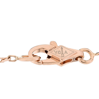 Van Cleef & Arpels 18K Rose Gold Carnelian Sweet Alhambra Bracelet 3 of 5