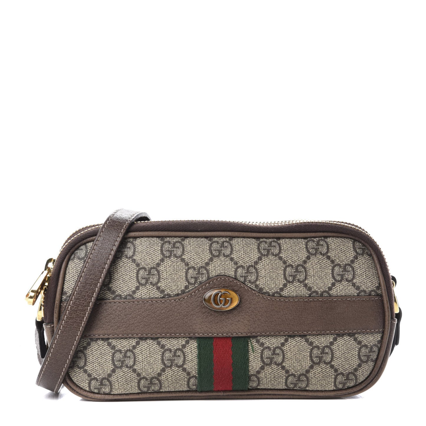 GG Supreme Monogram Web Mini Ophidia GG Bag Brown