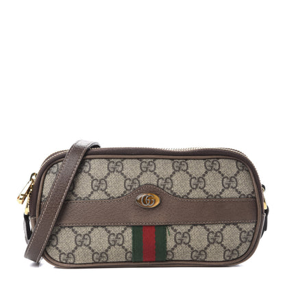 Gucci GG Supreme Monogram Web Mini Ophidia GG Bag Brown 1 of 12