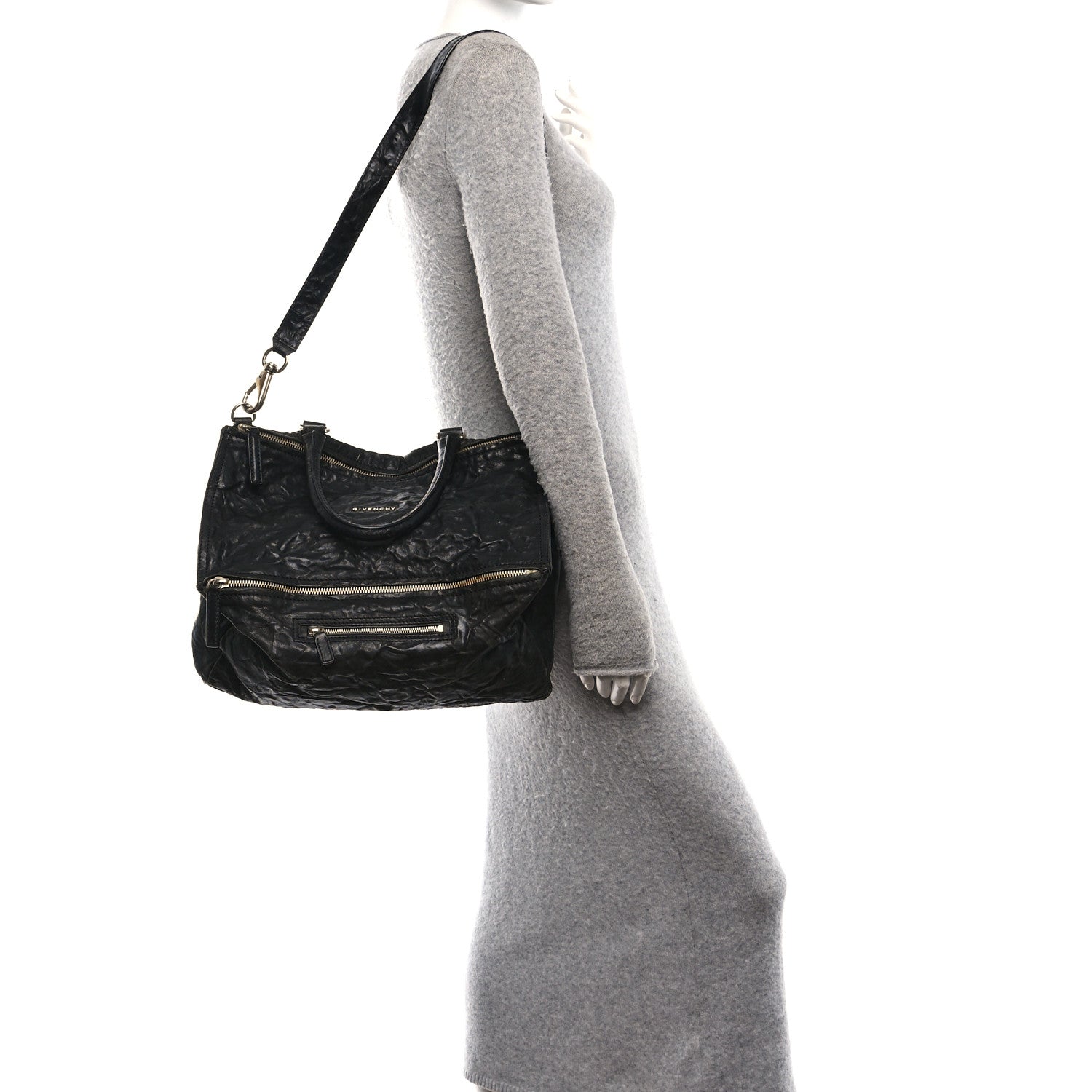 Givenchy Tumbled Sheepskin Large Pandora Black 2 of 10