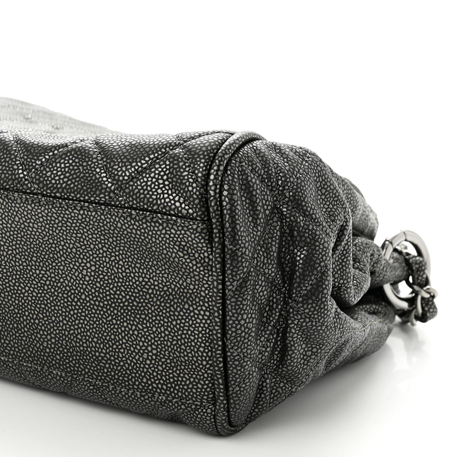 Chanel Metallic Caviar Quilted Timeless Accordion Flap Dark Silver 12 of 12