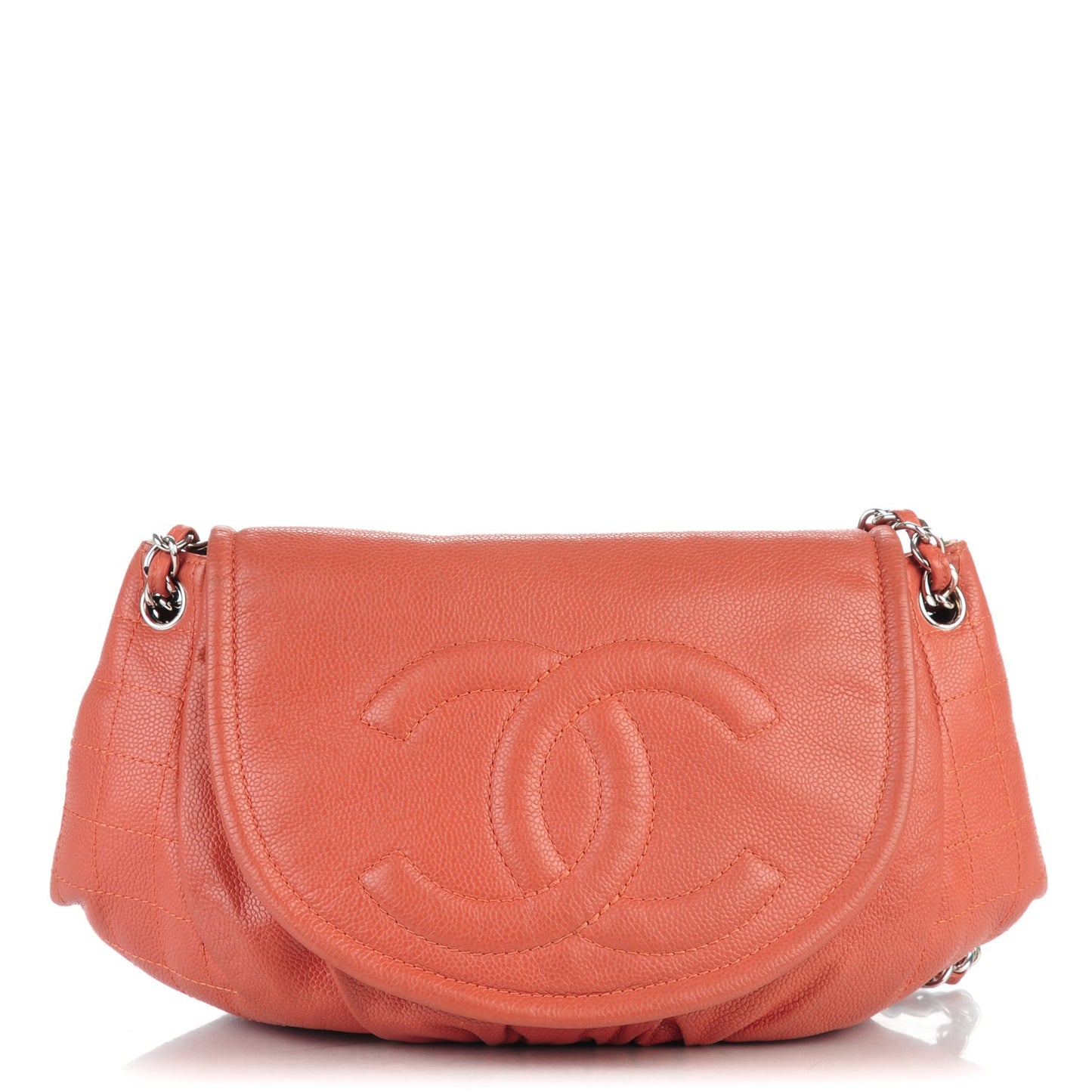 Caviar Half Moon Large Flap Pink