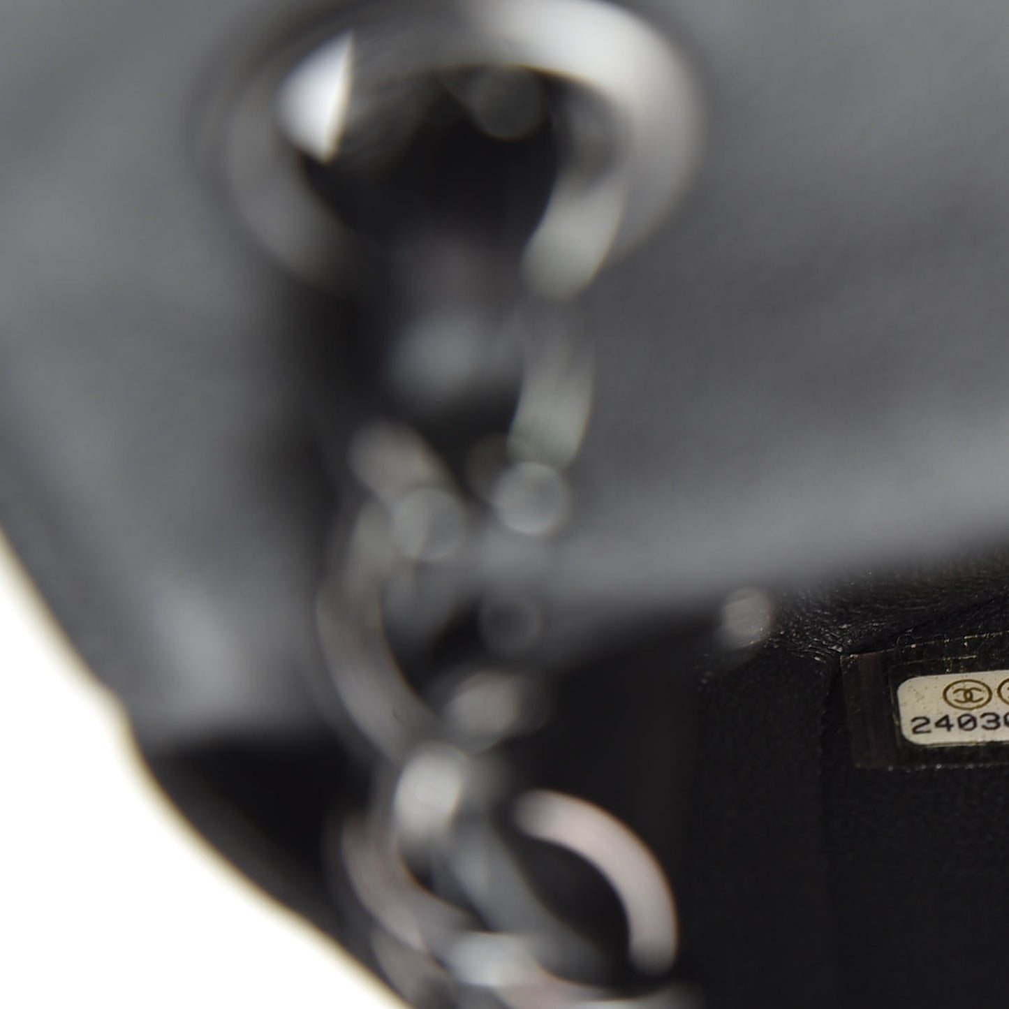 Crumpled Calfskin Quilted Mini Rectangular Flap So Black