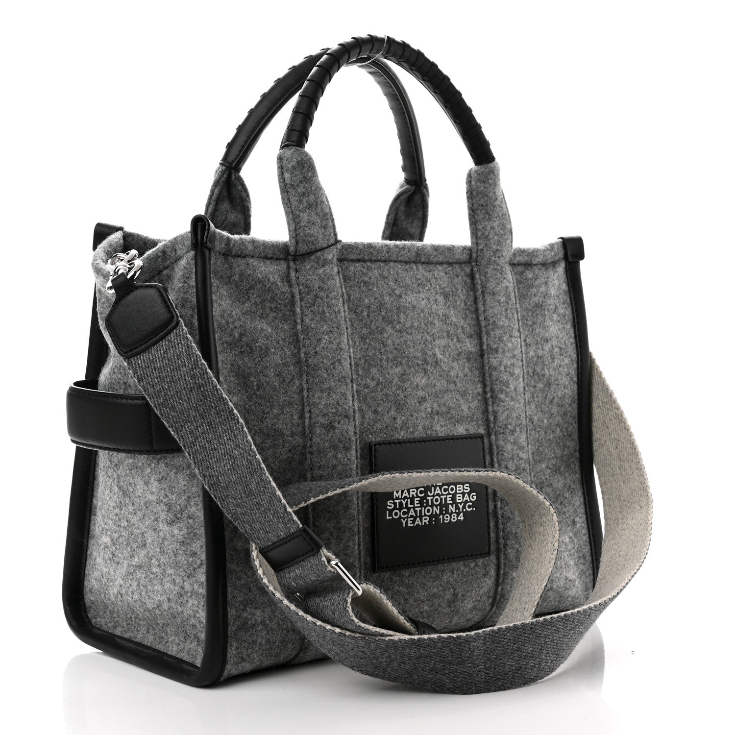 Marc Jacobs Felt Medium The Tote Bag Gray 2 of 8