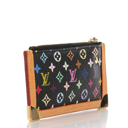 Louis Vuitton Monogram Multicolor Key Pouch Black 3 of 7