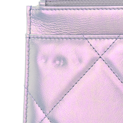 Chanel Iridescent Calfskin Quilted Chanel 19 Wallet On Chain WOC Light Purple 12 of 12