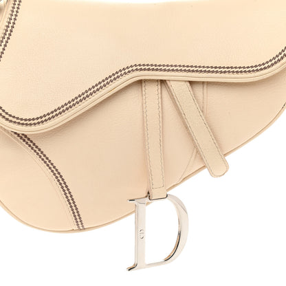 Christian Dior Grained Calfskin Saddle Bag Beige 8 of 17