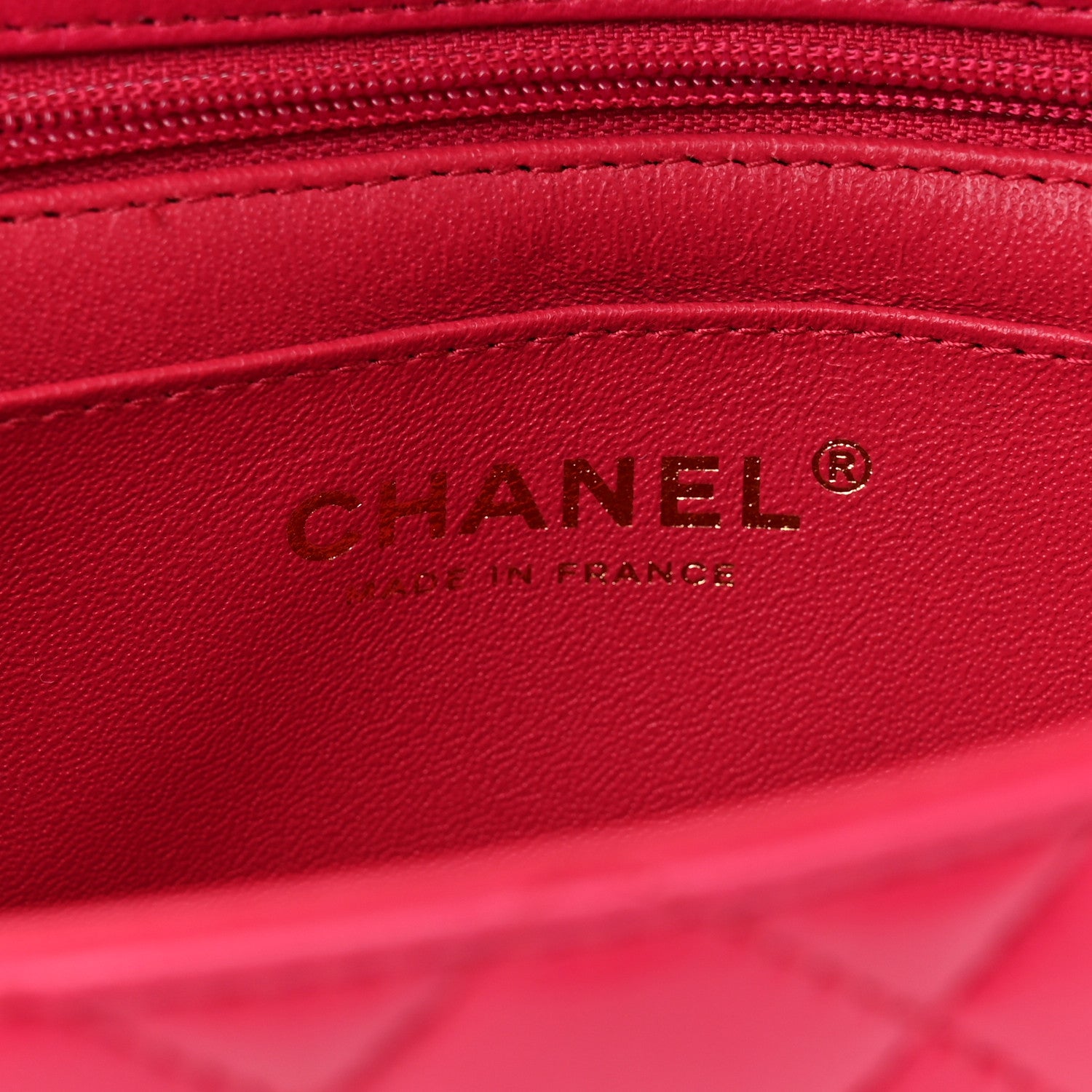 Chanel Lambskin Quilted Mini Top Handle Rectangular Flap Dark Pink 6 of 9