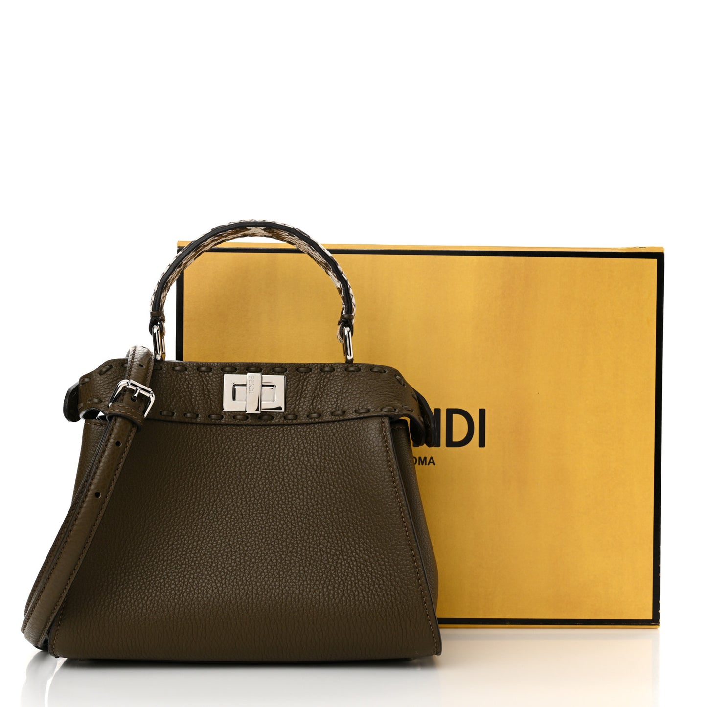 Cuoio Romano Snakeskin Selleria Mini Peekaboo Iconic Satchel