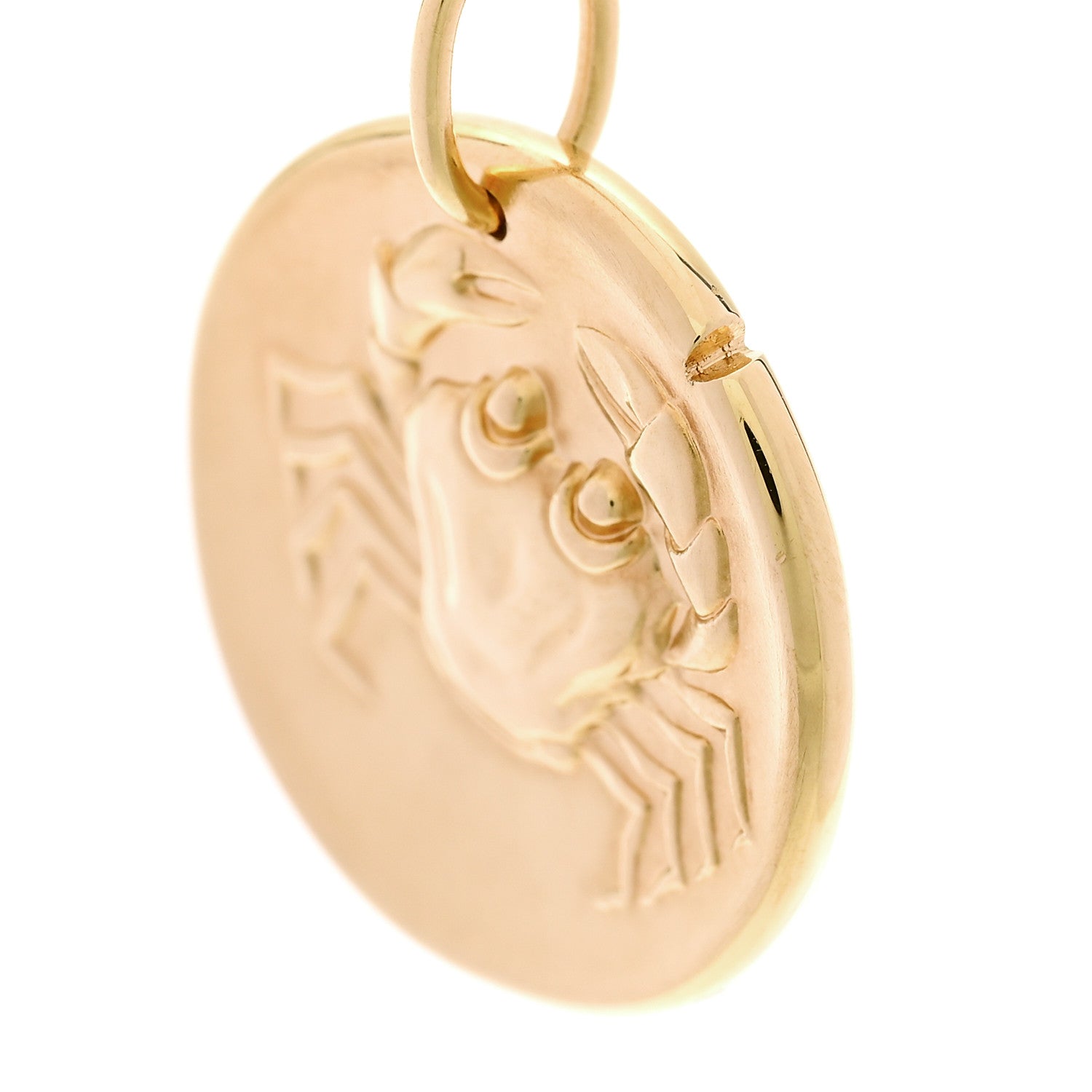 Van Cleef & Arpels 18K Yellow Gold Zodiac Cancer Pendant Necklace 7 of 8