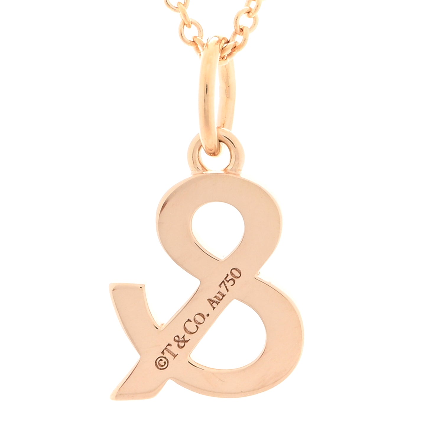 18K Rose Gold Ampersand Pendant Necklace