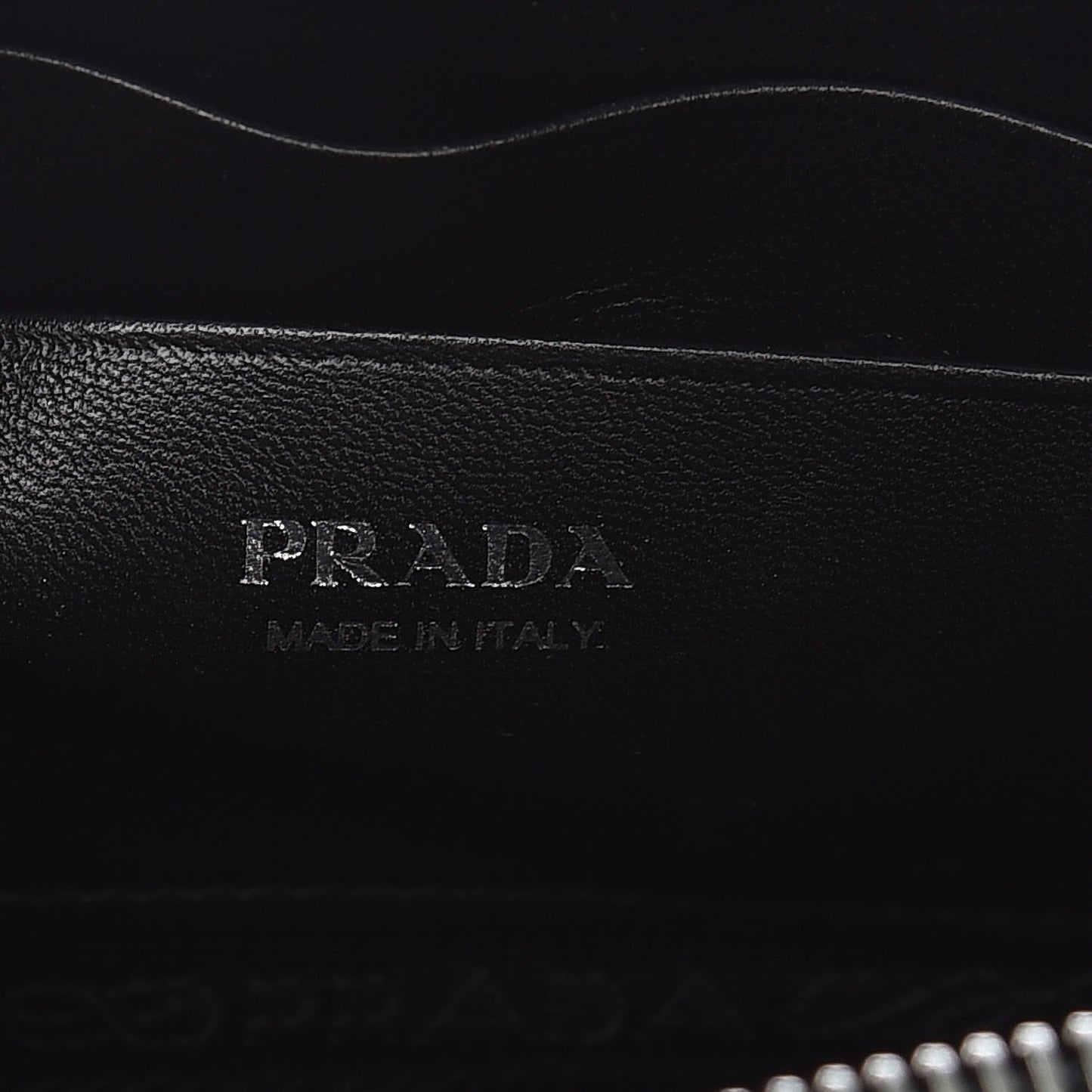 Nappa Impunture Diagramme Mini Double Zip Chain Crossbody Bag Black