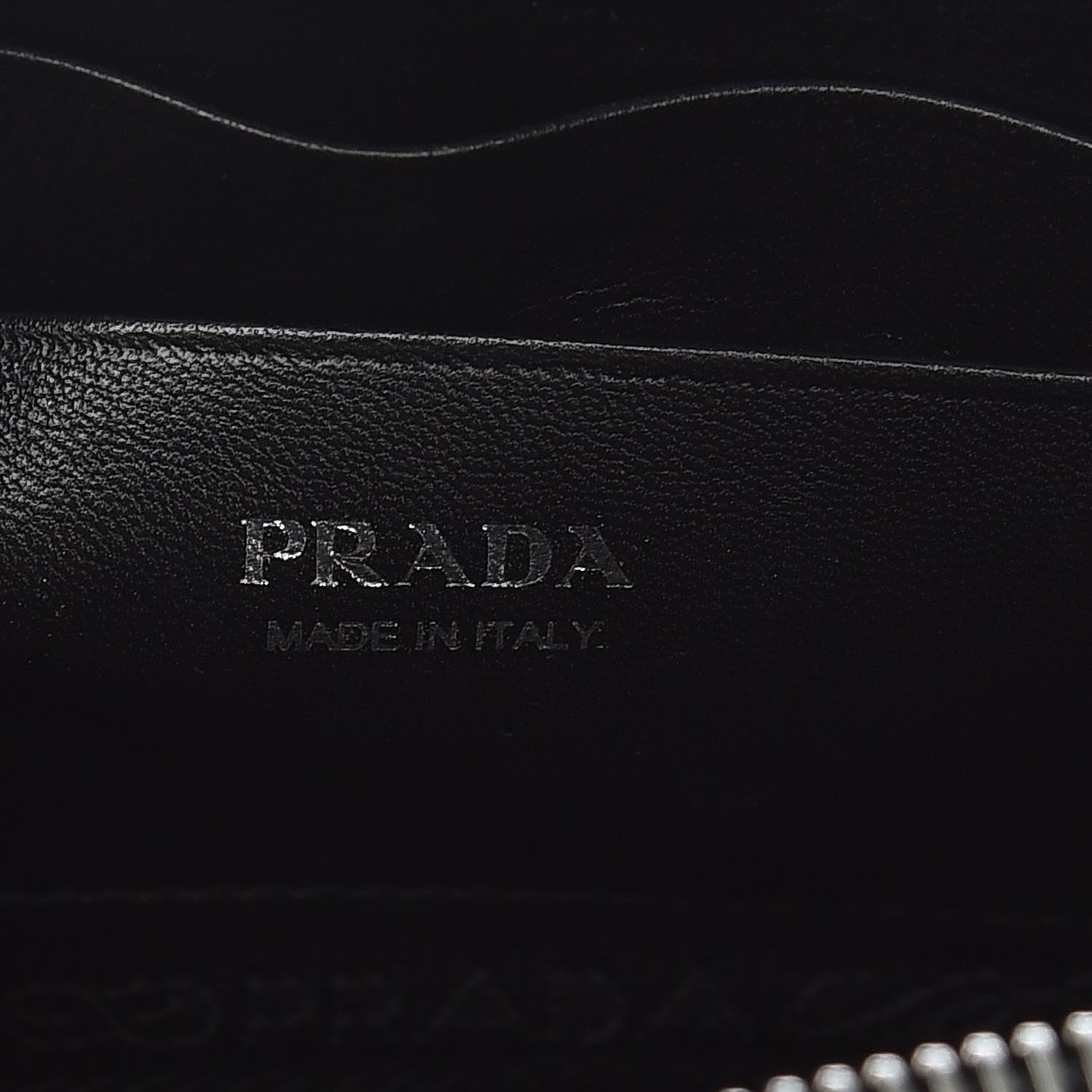 Prada Nappa Impunture Diagramme Mini Double Zip Chain Crossbody Bag Black 7 of 10
