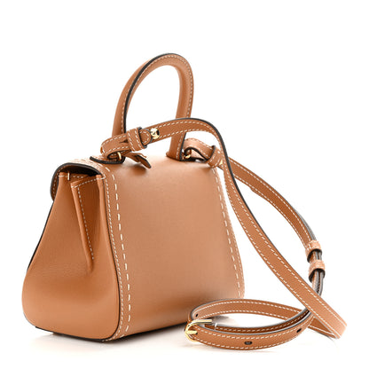 Delvaux Grained Rodeo Calfskin Surpique Mini Brillant Satchel Vegetal Ivory 4 of 12