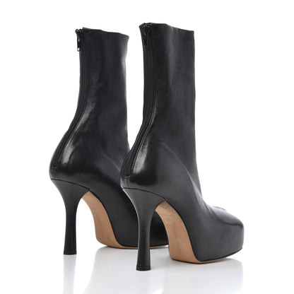 Bottega Veneta Nappa Platform Square Toe Ankle Boots 39 Black 4 of 17