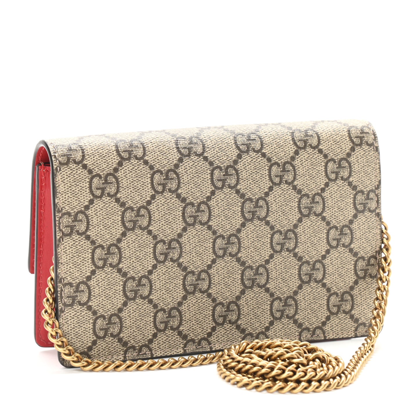 GG Supreme Monogram Mini Cherry Chain Bag