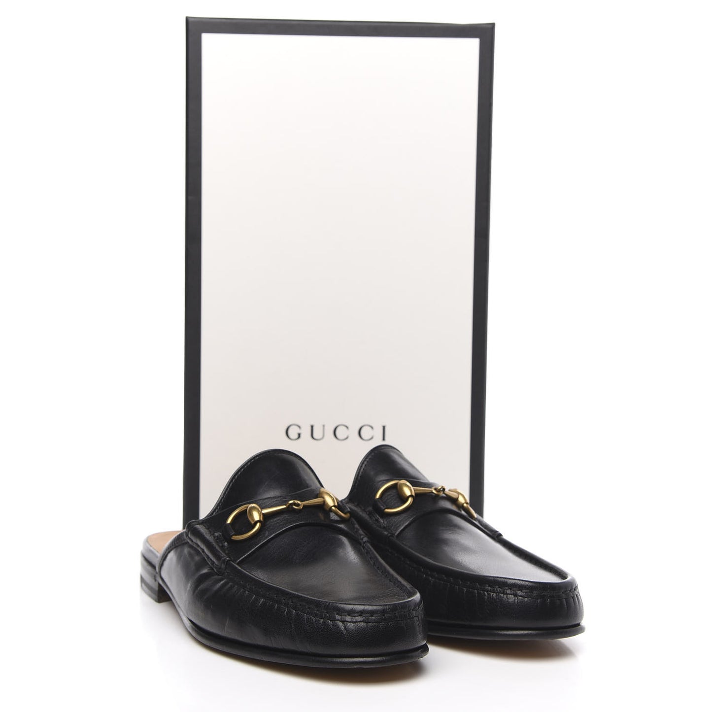 Goatskin Mens Horsebit Slippers 10 Black