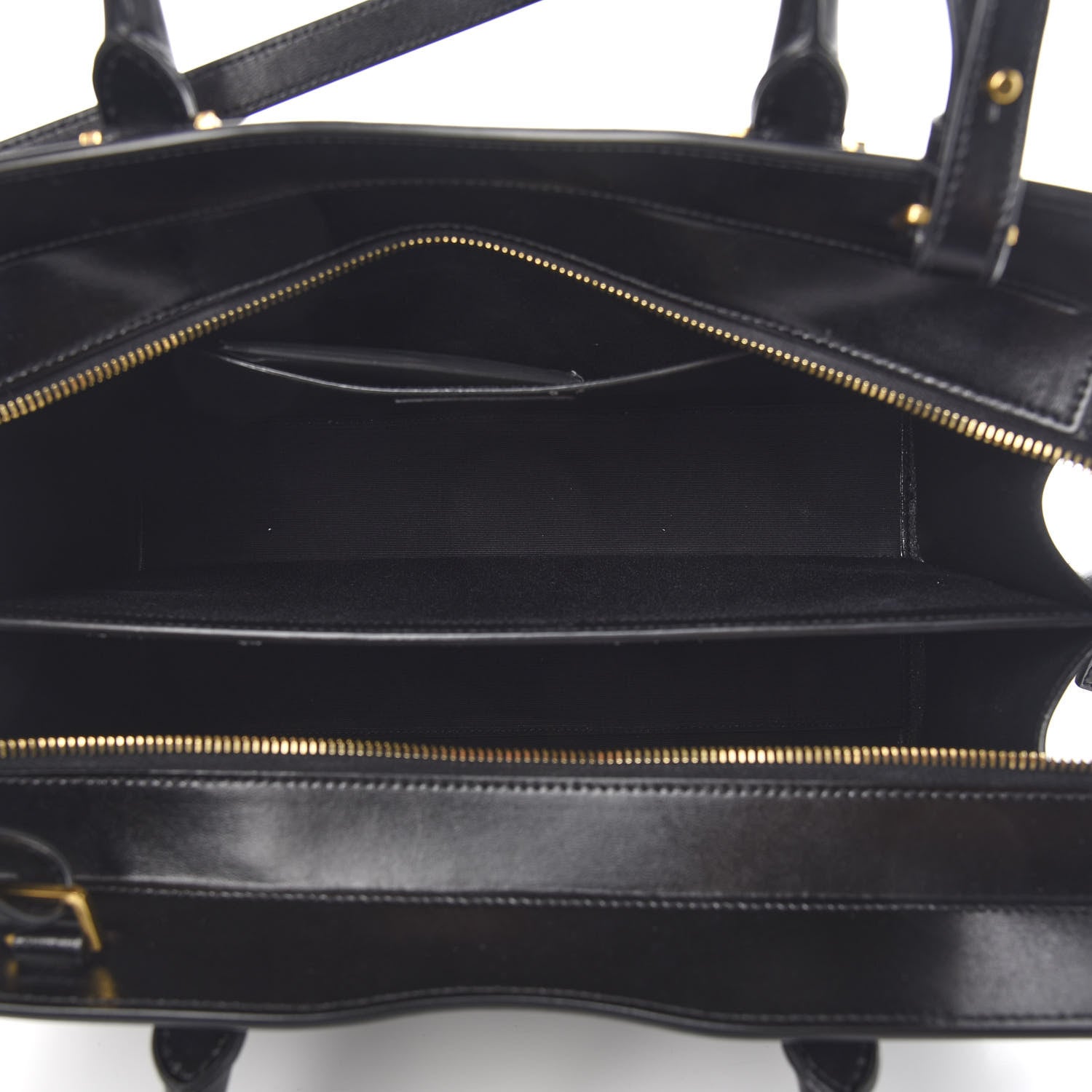 Saint Laurent Shiny Calfskin Medium Uptown Tote Black 6 of 10